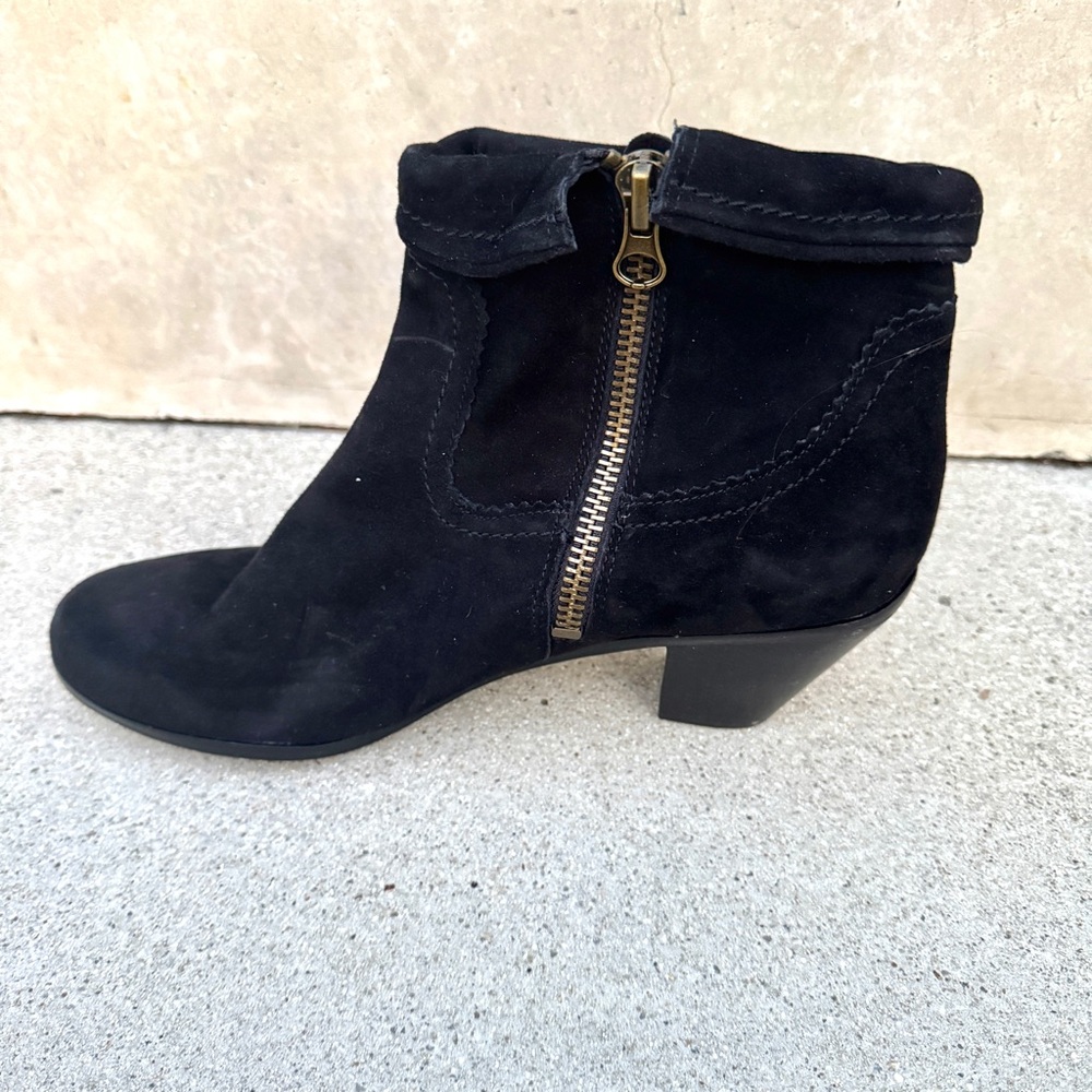 Sam Edelman Louie Ankle BOOTS black suede Fringe Bootie Boot new 13 western zip - Picture 11 of 12